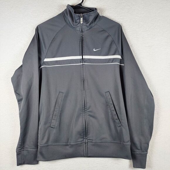 Nike Other - Nike Jacket Mens Small Gray Full Zip Y2K Activewear Light Weight Pockets